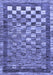 Checkered Blue Modern Rug, abs192blu