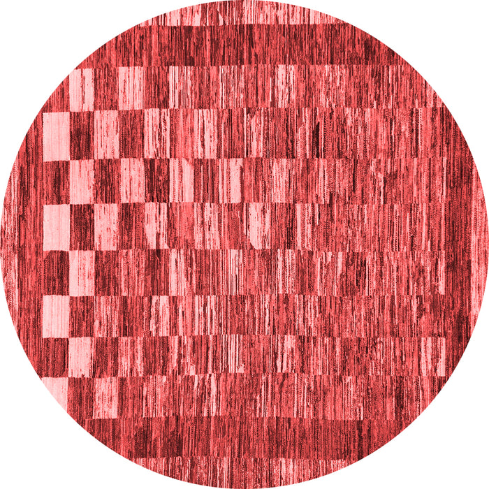Machine Washable Checkered Red Modern Rug, wshabs192red
