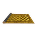 Sideview of Checkered Yellow Modern Rug, abs192yw