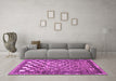 Machine Washable Checkered Purple Modern Area Rugs in a Living Room, wshabs192pur
