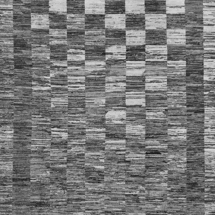 Machine Washable Checkered Gray Modern Rug, wshabs192gry