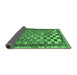 Sideview of Checkered Emerald Green Modern Rug, abs192emgrn