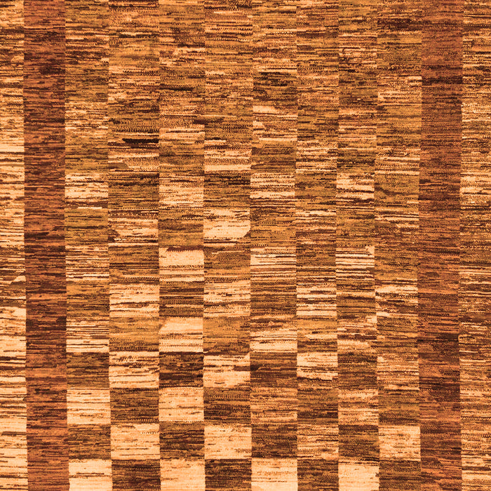 Machine Washable Checkered Orange Modern Area Rugs, wshabs192org