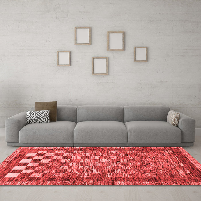 Modern Red Washable Rugs