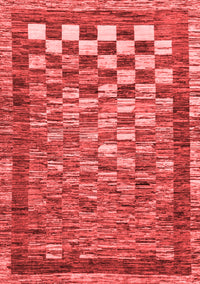 Checkered Red Modern Rug, abs192red