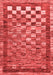 Checkered Red Modern Area Rugs