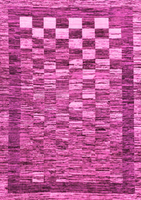 Checkered Pink Modern Rug, abs192pnk