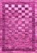 Checkered Pink Modern Rug, abs192pnk