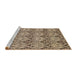 Sideview of Machine Washable Abstract Brown Sugar Brown Rug, wshabs193