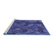 Sideview of Machine Washable Abstract Blue Modern Rug, wshabs1930blu