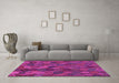 Machine Washable Abstract Pink Modern Rug in a Living Room, wshabs1930pnk