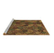 Sideview of Machine Washable Abstract Brown Modern Rug, wshabs1930brn