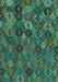 Machine Washable Abstract Turquoise Modern Area Rugs, wshabs1930turq