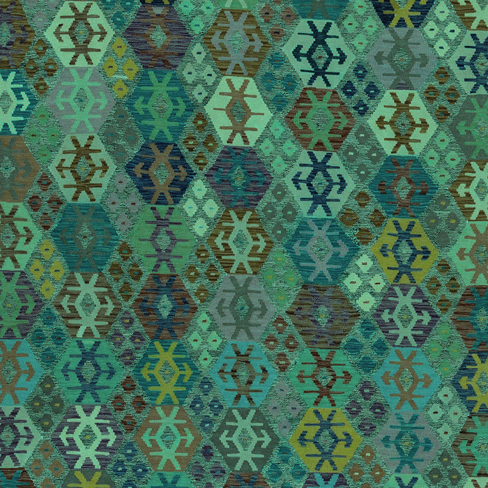 Machine Washable Abstract Turquoise Modern Area Rugs, wshabs1930turq