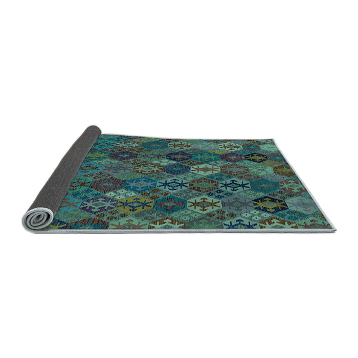 Sideview of Abstract Light Blue Modern Rug, abs1930lblu