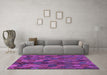 Machine Washable Abstract Purple Modern Area Rugs in a Living Room, wshabs1930pur