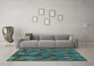 Machine Washable Abstract Light Blue Modern Rug in a Living Room, wshabs1930lblu