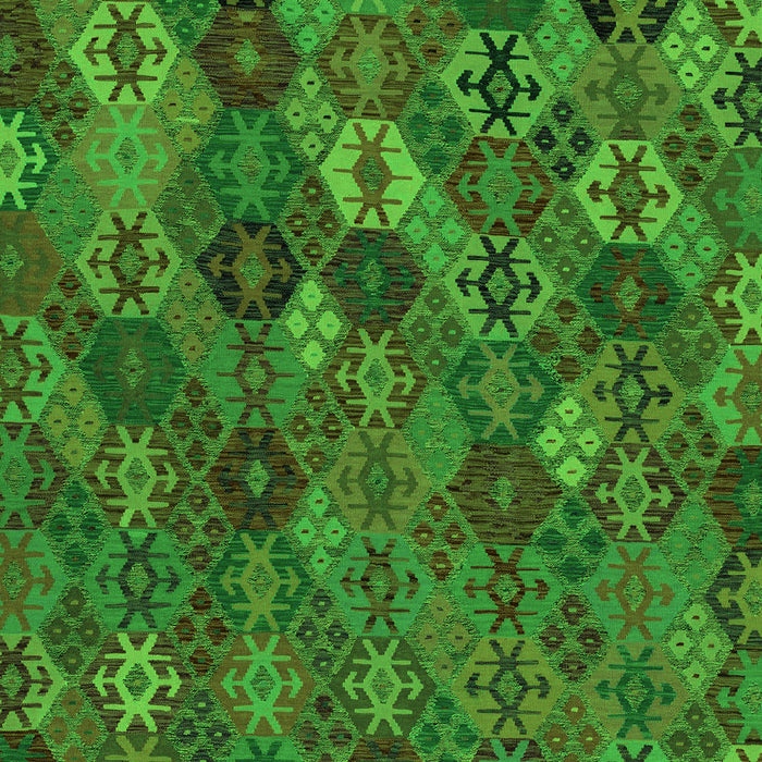 Machine Washable Abstract Green Modern Area Rugs, wshabs1930grn