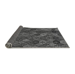 Sideview of Abstract Gray Modern Rug, abs1930gry
