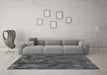 Machine Washable Abstract Gray Modern Rug in a Living Room,, wshabs1930gry