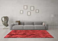 Machine Washable Abstract Red Modern Rug, wshabs1930red