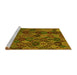 Sideview of Machine Washable Abstract Yellow Modern Rug, wshabs1930yw