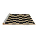 Sideview of Machine Washable Abstract Black Rug, wshabs1931