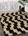 Machine Washable Abstract Black Rug in a Family Room, wshabs1931