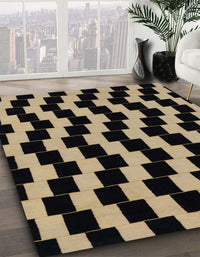 Abstract Black Modern Rug, abs1931