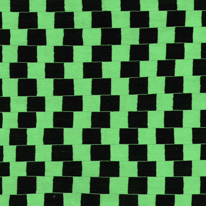 Square Machine Washable Abstract Emerald Green Modern Area Rugs, wshabs1931emgrn