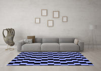 Machine Washable Abstract Blue Modern Rug, wshabs1931blu