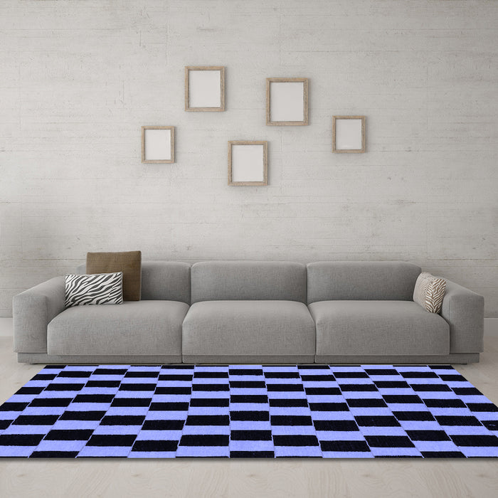 Machine Washable Abstract Blue Modern Rug in a Living Room, wshabs1931blu