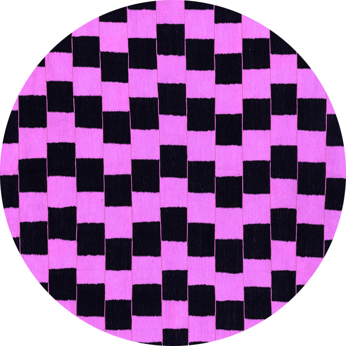Round Abstract Purple Modern Rug, abs1931pur