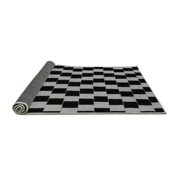 Sideview of Abstract Gray Modern Rug, abs1931gry