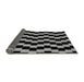 Sideview of Abstract Gray Modern Rug, abs1931gry