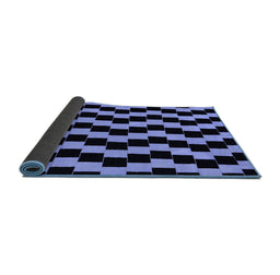 Sideview of Abstract Blue Modern Rug, abs1931blu