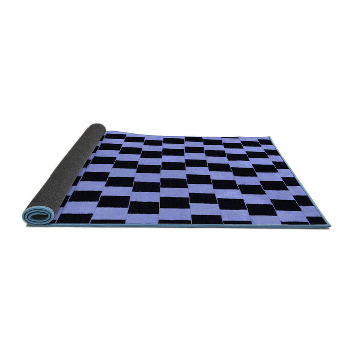 Sideview of Abstract Blue Modern Rug, abs1931blu