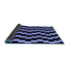 Sideview of Abstract Blue Modern Rug, abs1931blu