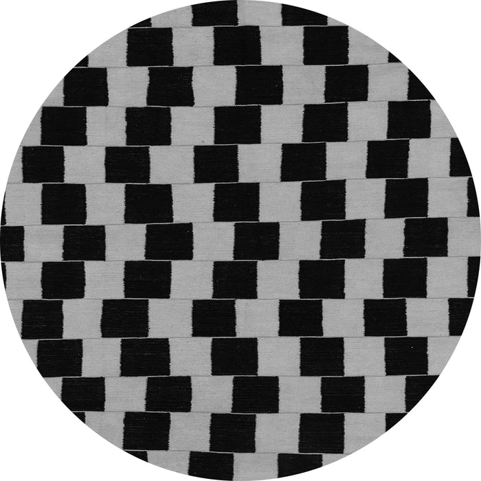 Round Machine Washable Abstract Gray Modern Rug, wshabs1931gry