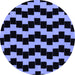 Round Abstract Blue Modern Rug, abs1931blu