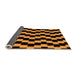 Sideview of Abstract Orange Modern Rug, abs1931org