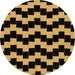 Round Abstract Brown Modern Rug, abs1931brn