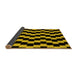 Sideview of Abstract Yellow Modern Rug, abs1931yw