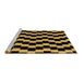 Sideview of Machine Washable Abstract Brown Modern Rug, wshabs1931brn