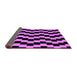 Sideview of Abstract Purple Modern Rug, abs1931pur