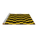 Sideview of Machine Washable Abstract Yellow Modern Rug, wshabs1931yw