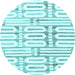 Round Machine Washable Solid Light Blue Modern Rug, wshabs1932lblu