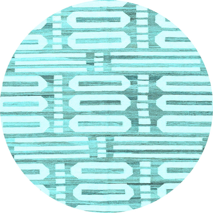Round Solid Light Blue Modern Rug, abs1932lblu