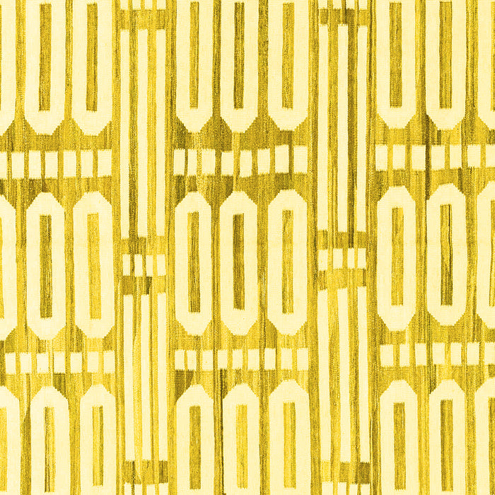 Square Solid Yellow Modern Rug, abs1932yw