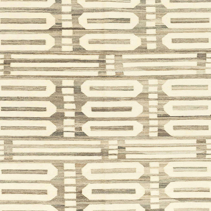 Square Abstract Brownish Green Solid Rug, abs1932